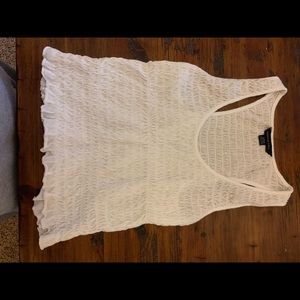 White stretch tank top